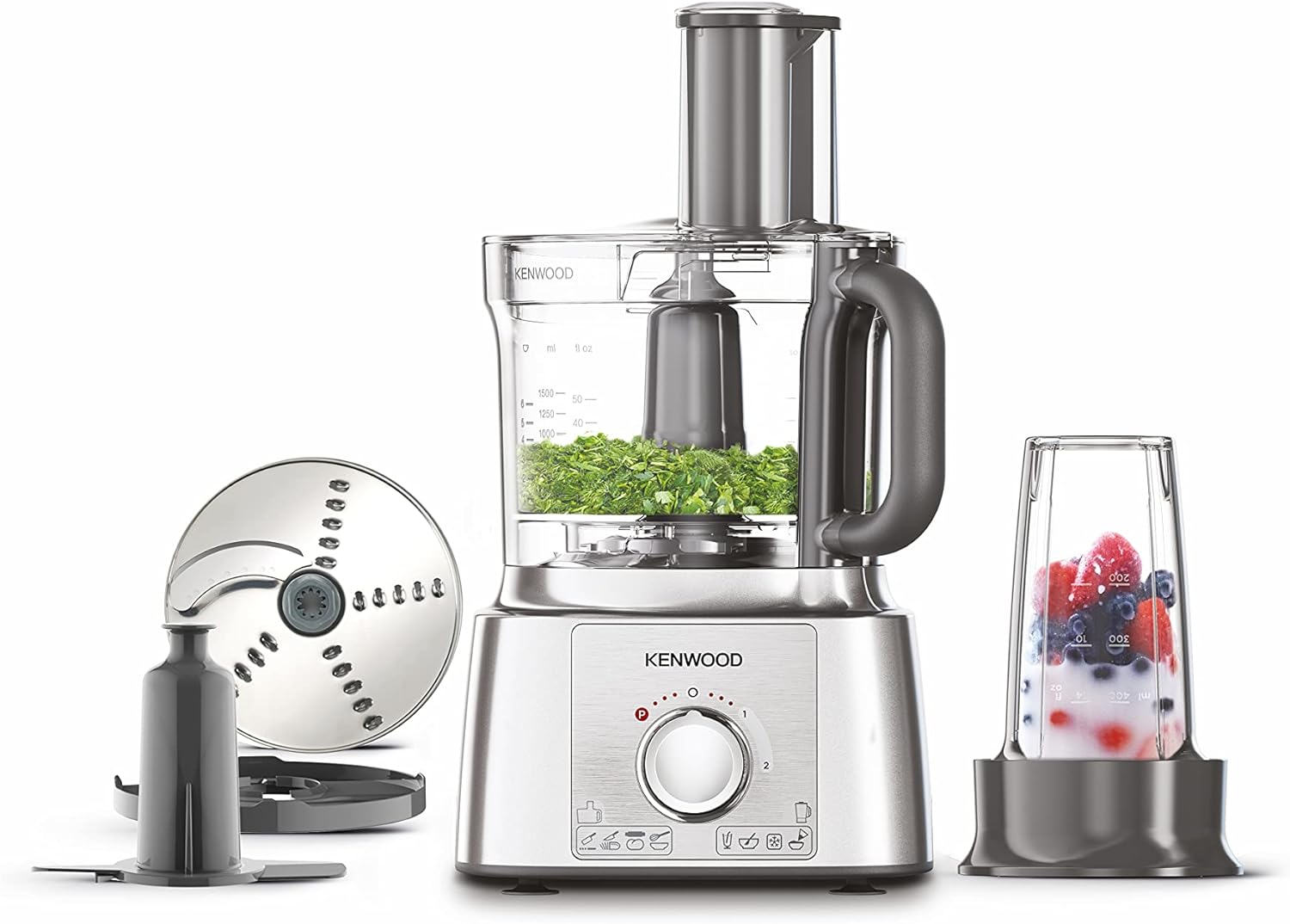 Kenwood FDP65.180SI 2 In 1 Food Processor Multipro Express, Silver