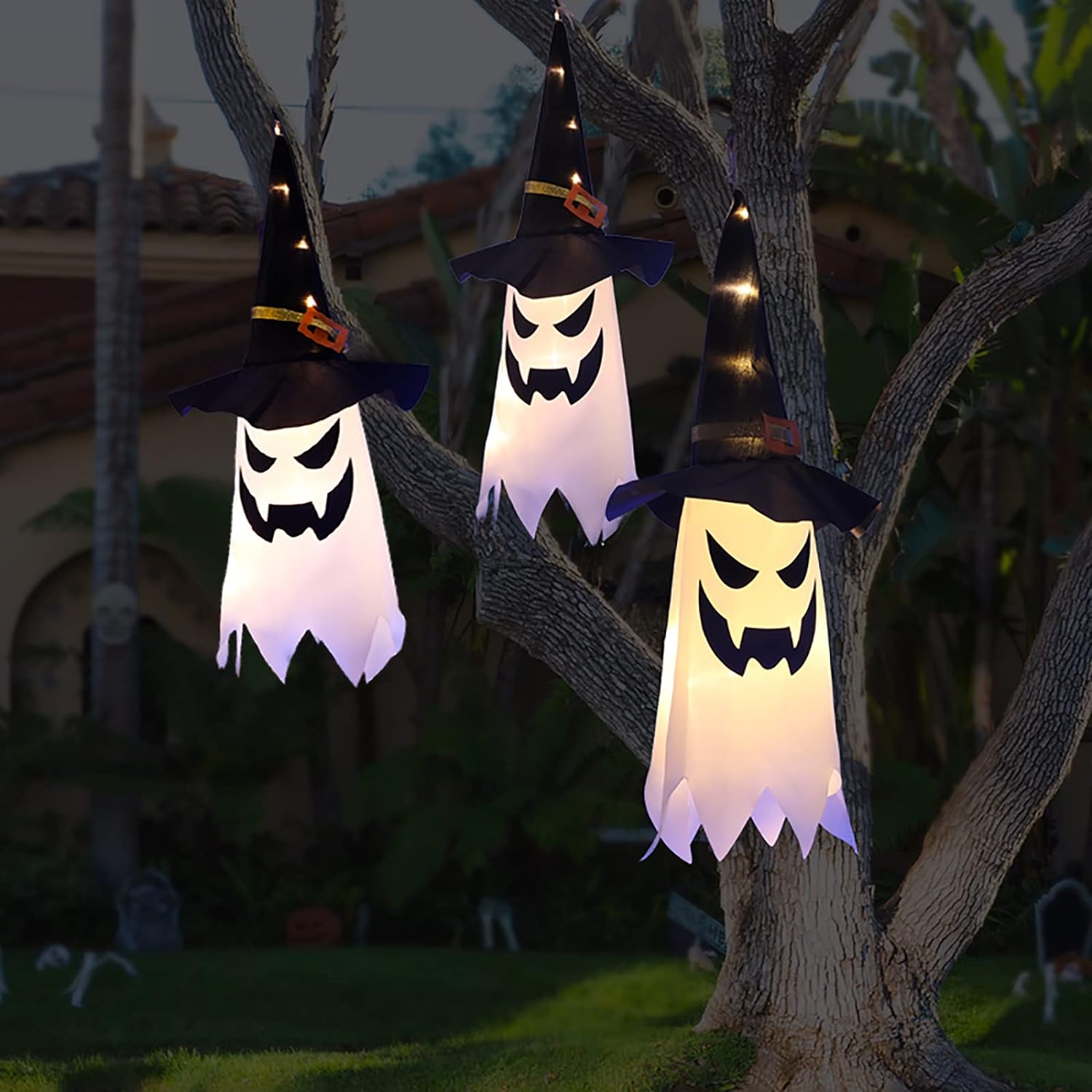 Halloween Tree with Decorations