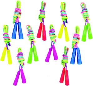 Baaxxango 10 pcs Durable Rainbow Nylon Jump Ropes