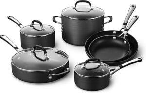 Calphalon 10-Piece Non-Stick Cookware Set, Black