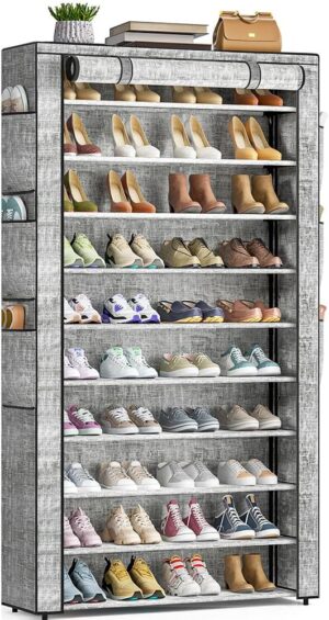 OYREL 10-Tier Tall Shoe Rack, Large Capacity