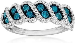 Ross-Simons Blue Diamond Ring