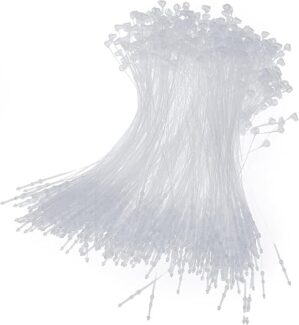 Teaaha 1000PCS Plastic Tag Loops, 4.92'' Fasteners