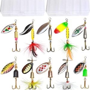 TB Tbuymax 10pcs Fishing Lure Spinnerbait Kit
