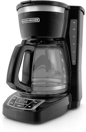 BLACK+DECKER 12-Cup Programmable Coffee Maker, Black