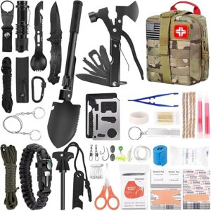 LUXMOM 142Pcs Survival and First Aid Kit