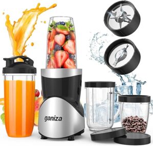 Ganiza 15-Piece Personal Smoothie and Shake Blender