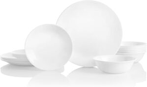 Corelle 18-Piece Chip Resistant Dinnerware Set, White