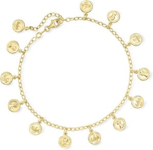 Ross-Simons Over Sterling 500-Lira Anklet