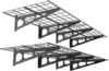 FLEXIMOUNTS 2-Pack Garage Storage Wall Shelves, Black