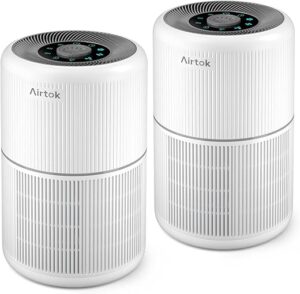 AIRTOK 2 Pack H13 HEPA Home Air Purifier