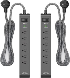 Mifaso 2 Pack Surge Protector Power Strip