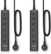 IECOPOWER 2 Pack Surge Protector Power Strips