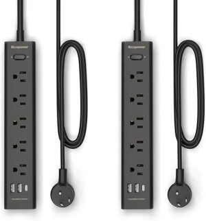 IECOPOWER 2 Pack Surge Protector Power Strips