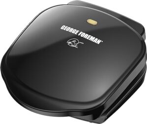 George Foreman 2-Serving Electric Indoor Grill, Black