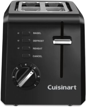Cuisinart 2-Slice Compact Plastic Toaster, Black