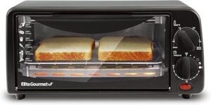 Elite Gourmet 2 Slice Countertop Toaster Oven with Timer