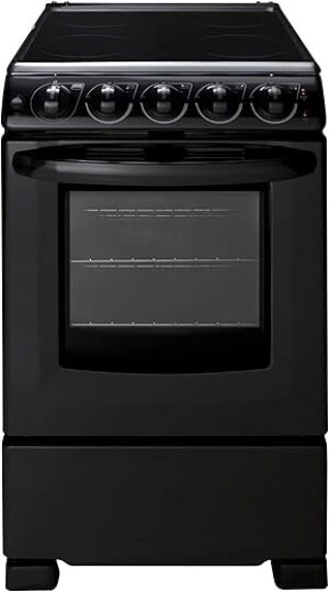 Summit Appliance 20" Electric Smooth-Top Range Oven, Black