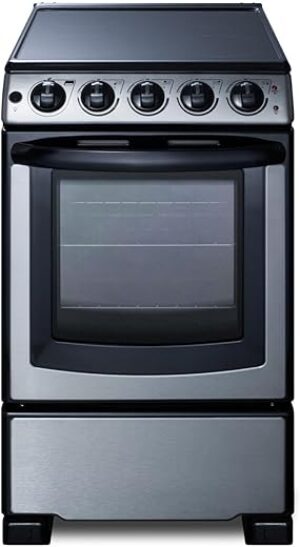 Summit Appliance 20" Wide Slide-In Electric Range, Stainless Steel
