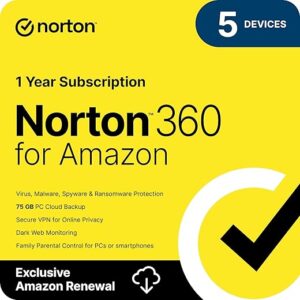 Norton 2024 Antivirus for 5 Devices, Auto Renewal
