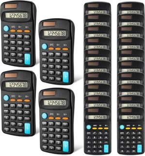 Flutesan 24 Mini Dual-Powered Student Calculators