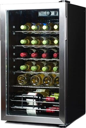 BLACK+DECKER 26 Bottle Wine Fridge with Light