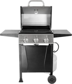 GRILLBOSS 3-Burner Outdoor BBQ Grill with Side Burner