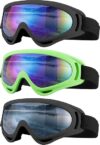 SixYard 3 Pack Ski & Motorcycle Goggles
