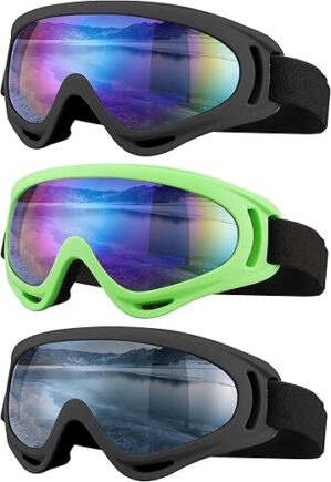 SixYard 3 Pack Ski & Motorcycle Goggles