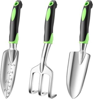 JMOO 3-Piece Ergonomic Garden Tool Set