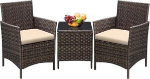 Greesum 3-Piece Outdoor Wicker Furniture Set