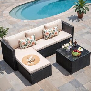 Greesum 3-Piece Outdoor Wicker Sofa Set