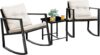 Flamaker 3-Piece Wicker Rocking Chair Set