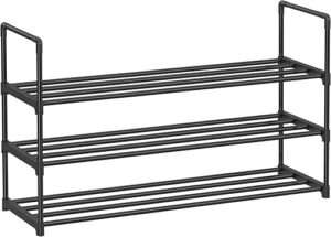 SONGMICS 3 Tier Metal Shoe Storage Shelf