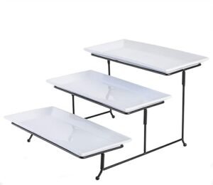 Gibson 3-Tier Rectangle Plate Set with Stand
