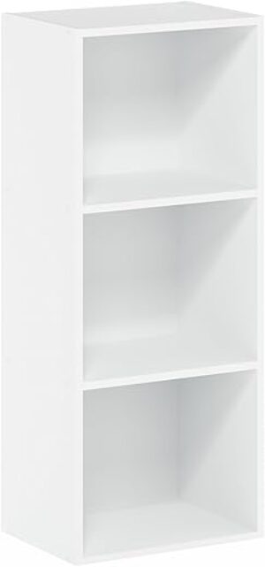 Furinno 3-Tier White Bookcase Storage