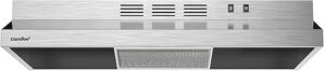 COMFEE' 30-Inch Stainless Steel Range Hood, 2-Speed