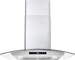 COSMO 30” Wall Mount Range Hood, Stainless Steel