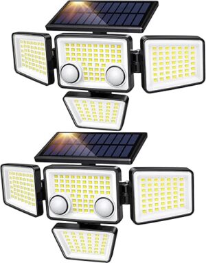 LYWALT 3000LM Solar Motion Sensor Outdoor Lights