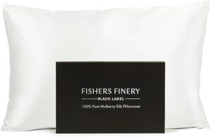 Fishers Finery 30mm Pure Mulberry Silk Pillowcase, Queen