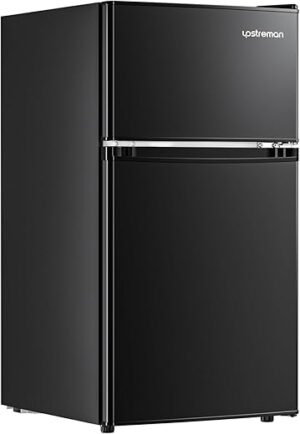 Upstreman 3.1 Cu.Ft Double Door Mini Fridge