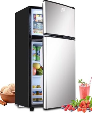 KRIB BLING 3.5Cu.Ft Compact Mini Fridge with Freezer
