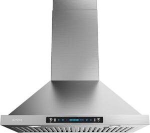 IKTCH 36" Wall Mount Range Hood, 900 CFM, Convertible