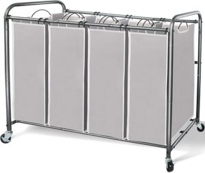 STORAGE MANIAC 4-Section Laundry Sorter with Wheels