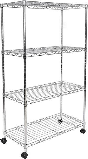 Seville Classics 4-Tier Adjustable Steel Wire Shelving Unit
