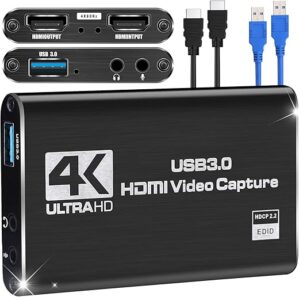 Naivaunsin 4K 1080P 60FPS HDMI Capture Card