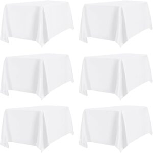 PureFit 6 Pack White Stain-Resistant Tablecloths