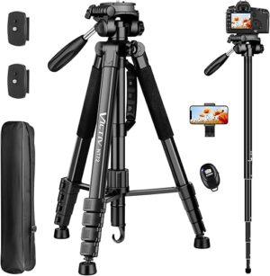 Victiv 72″ Tall Camera Tripod with Remote