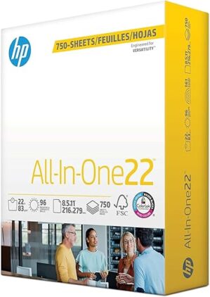 HP 8.5 x 11 All-In-One Paper, 750 Sheets