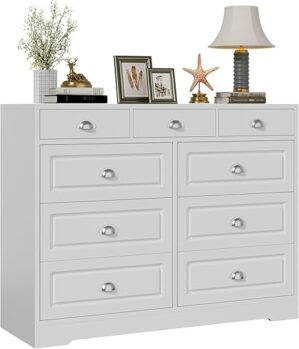 Shintenchi 9 Drawer Modern Dresser with Wide Drawers